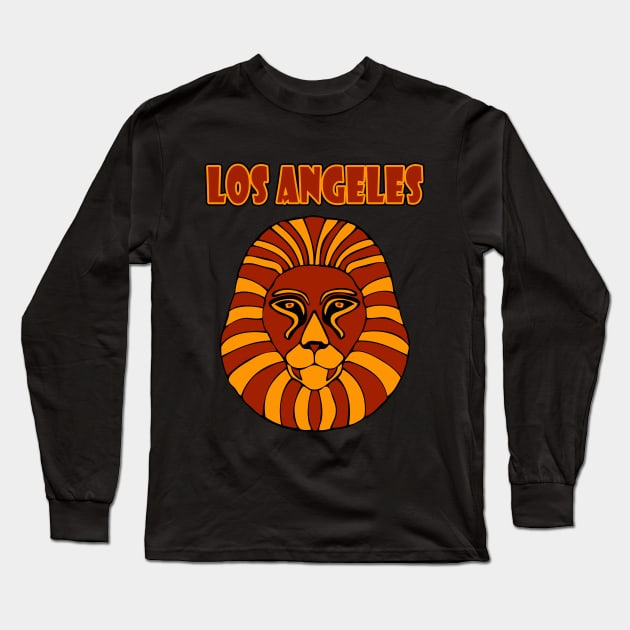 Los Angeles Lions Long Sleeve T-Shirt by RockettGraph1cs